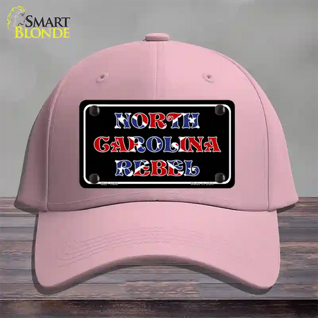 North Carolina Rebel Novelty License Plate Hat Cotton / Pink