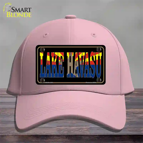 Lake Havasu Arizona Flag Novelty License Plate Hat Cotton / Pink