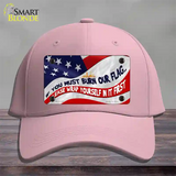 Burn It Wrap Yourself First Novelty License Plate Hat Cotton / Pink