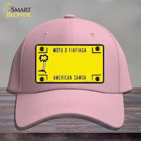 American Samoa Novelty License Plate Hat Cotton / Pink