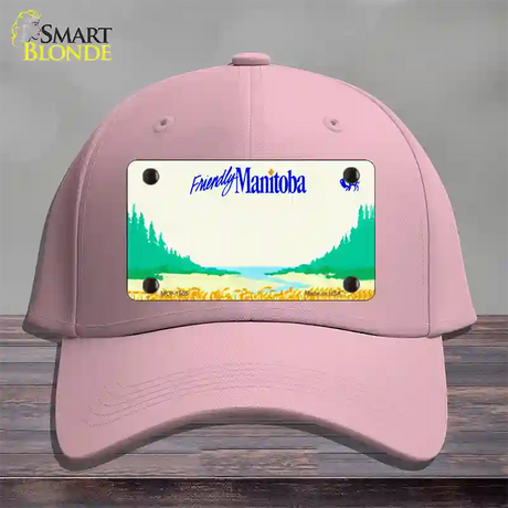 Manitoba Novelty License Plate Hat Cotton / Pink