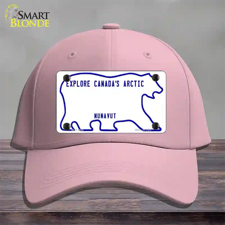 Nunavut Novelty License Plate Hat Cotton / Pink