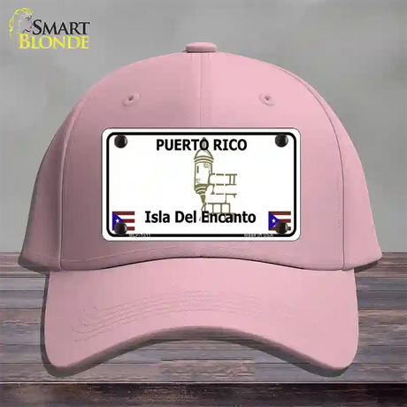 Puerto Rico Novelty License Plate Hat Cotton / Pink