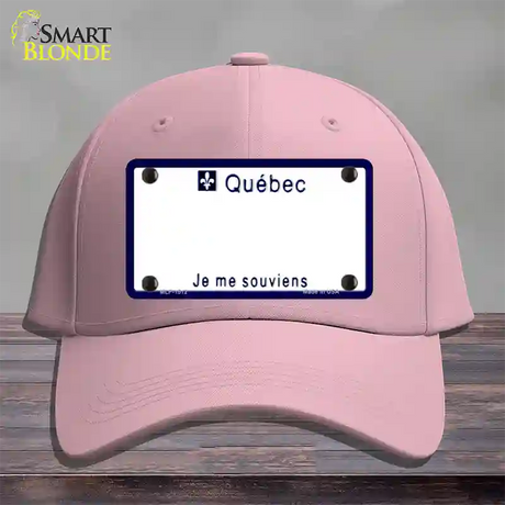 Quebec Novelty License Plate Hat Cotton / Pink