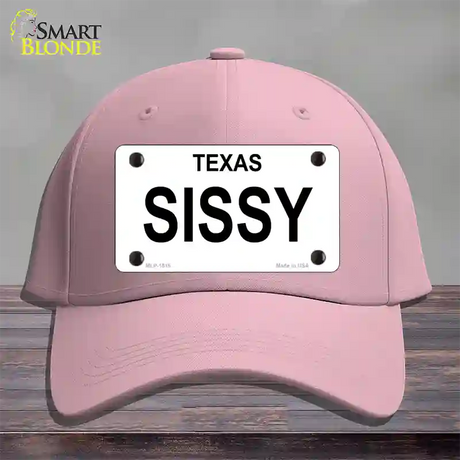 SISSY Novelty License Plate Hat Cotton / Pink