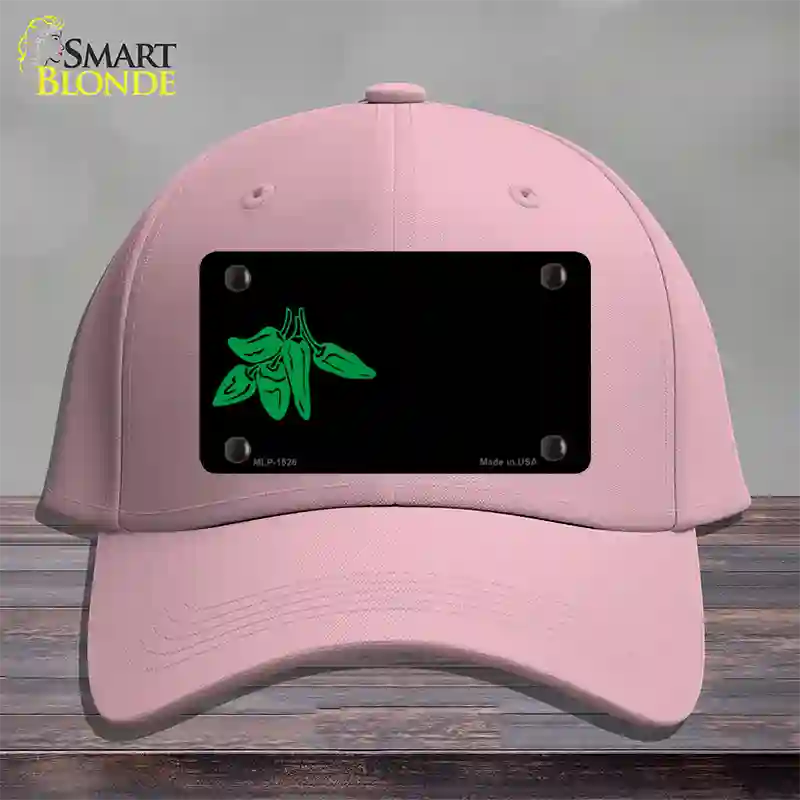 Green Chili Offset Novelty License Plate Hat Cotton / Pink