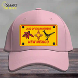 Red Chili & Road Runner Yellow New Mexico Novelty License Plate Hat Cotton / Pink