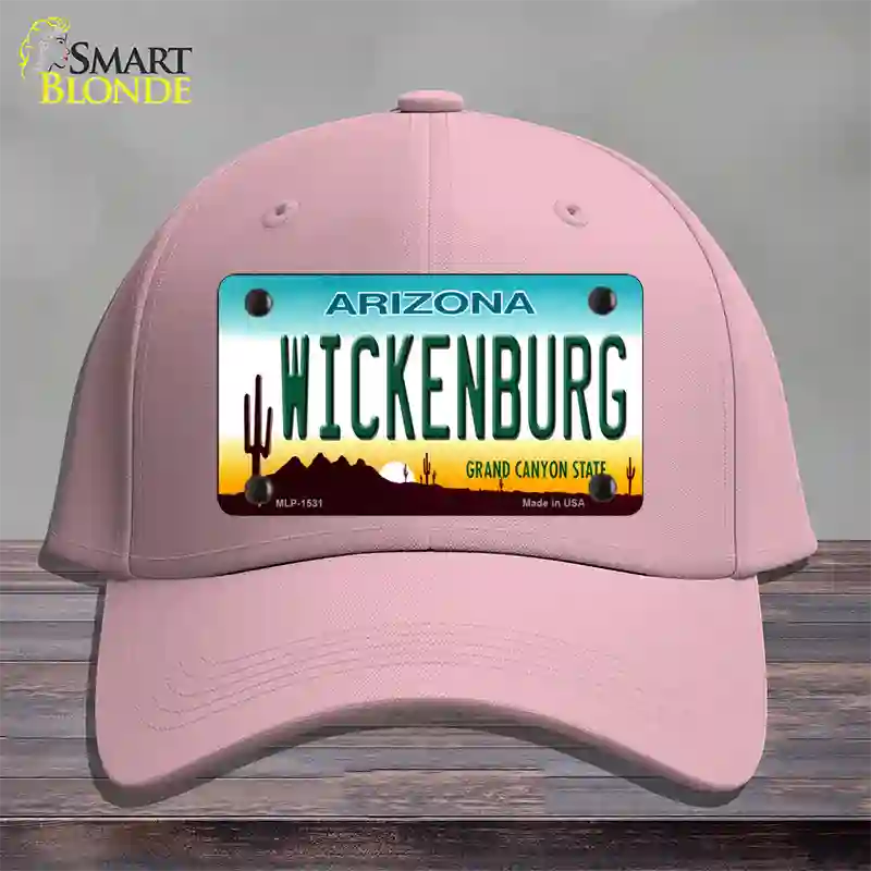 Wickenburg Arizona Novelty License Plate Hat Cotton / Pink