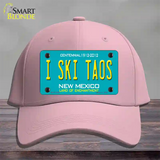 I Ski Taos New Mexico Novelty License Plate Hat Cotton / Pink