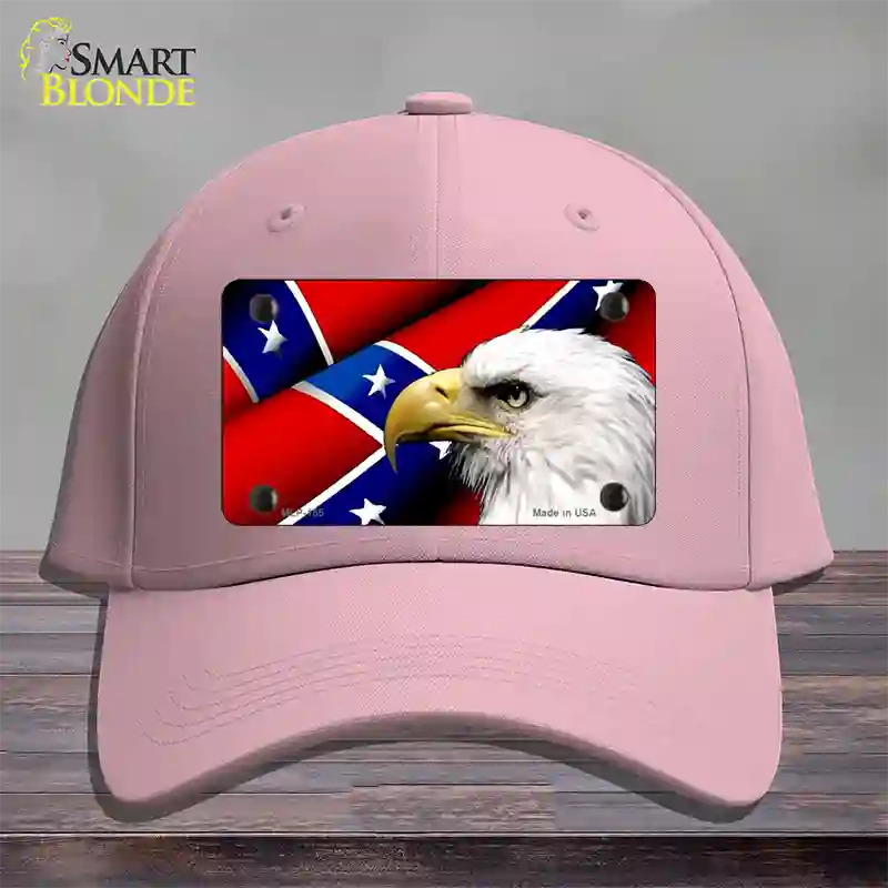 Confederate Flag Eagle Novelty License Plate Hat Cotton / Pink