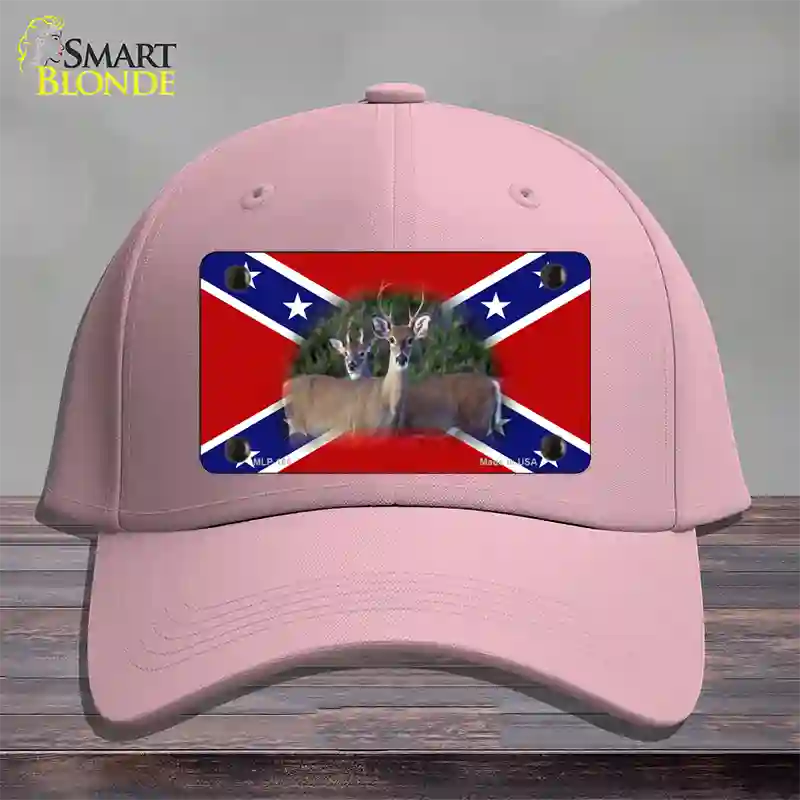 Rebel Deer Novelty License Plate Hat Cotton / Pink