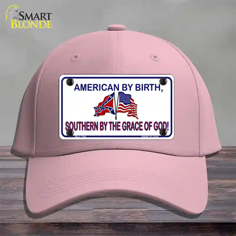 American By Birth Southern By Grace Novelty License Plate Hat Cotton / Pink