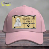 Pencil Sketch Cocker Spaniel Novelty License Plate Hat Cotton / Pink