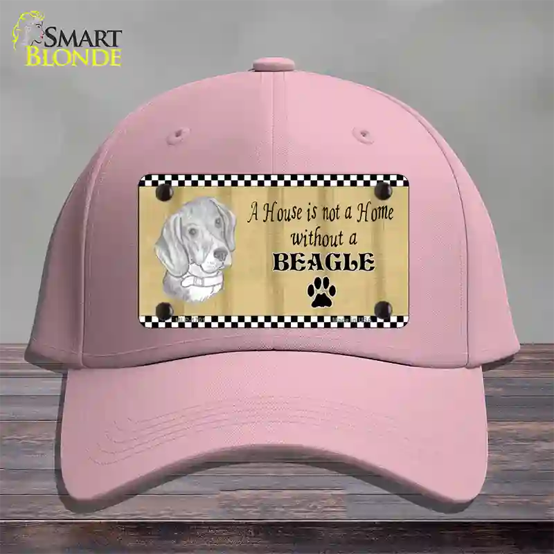 Pencil Sketch Beagle Novelty License Plate Hat Cotton / Pink