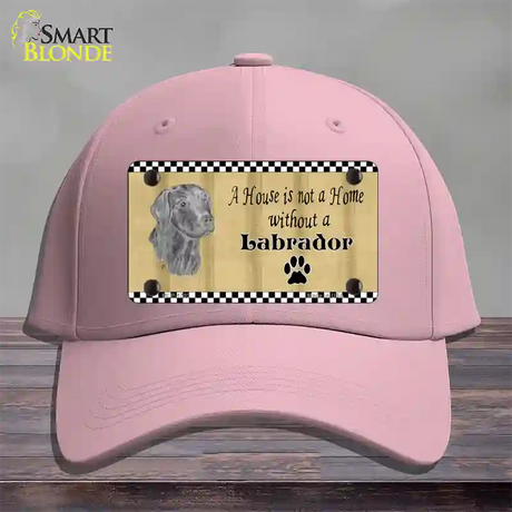 Pencil Sketch Labrador Novelty License Plate Hat Cotton / Pink