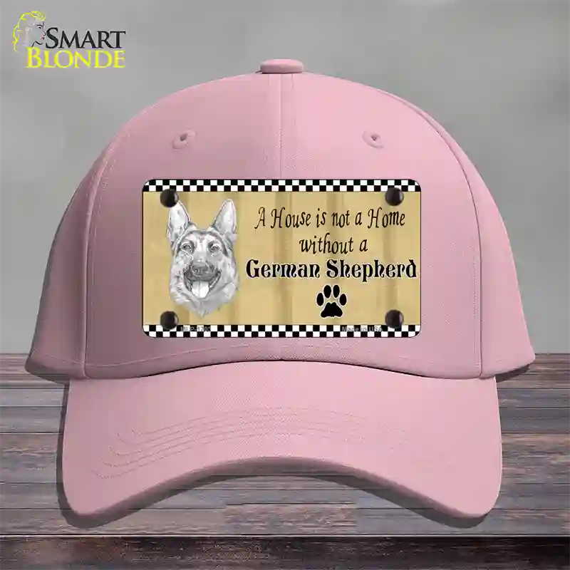 Pencil Sketch German Shepherd Novelty License Plate Hat Cotton / Pink