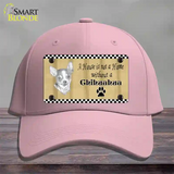 Pencil Sketch Chihuahua Novelty License Plate Hat Cotton / Pink