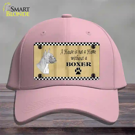 Pencil Sketch Boxer Novelty License Plate Hat Cotton / Pink