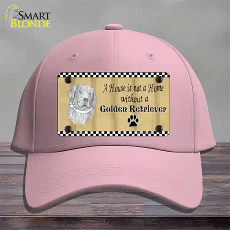 Pencil Sketch Golden Retriever Novelty License Plate Hat Cotton / Pink