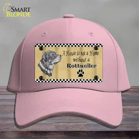 Pencil Sketch Rottweiler Novelty License Plate Hat Cotton / Pink