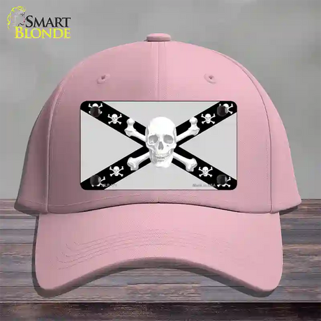 Skull Black & Silver Novelty License Plate Hat Cotton / Pink