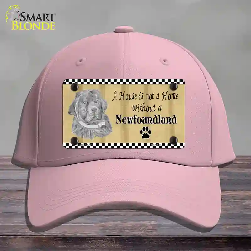 Pencil Sketch New Foundland Novelty License Plate Hat Cotton / Pink