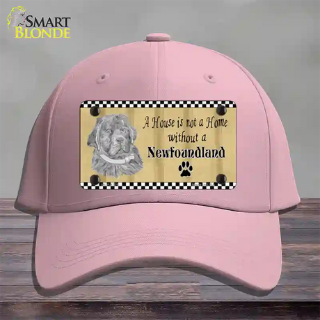 Pencil Sketch New Foundland Novelty License Plate Hat Cotton / Pink