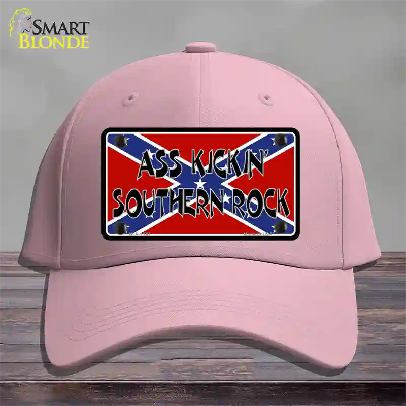 Southern Rock Confederate Flag Novelty License Plate Hat Cotton / Pink