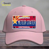 Arizona Centennial Meteor Crater Novelty License Plate Hat Cotton / Pink