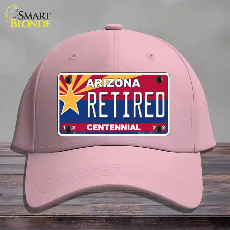 Arizona Centennial Retired Novelty License Plate Hat Cotton / Pink