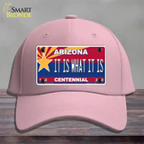 Arizona Centennial It Is What It Is Novelty License Plate Hat Cotton / Pink