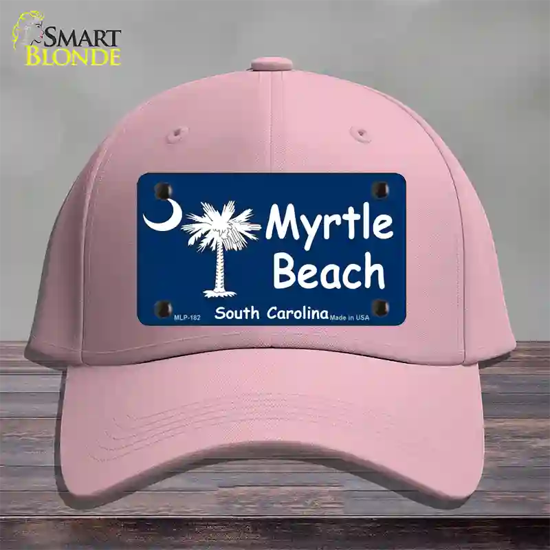 Myrtle Beach Novelty License Plate Hat Cotton / Pink