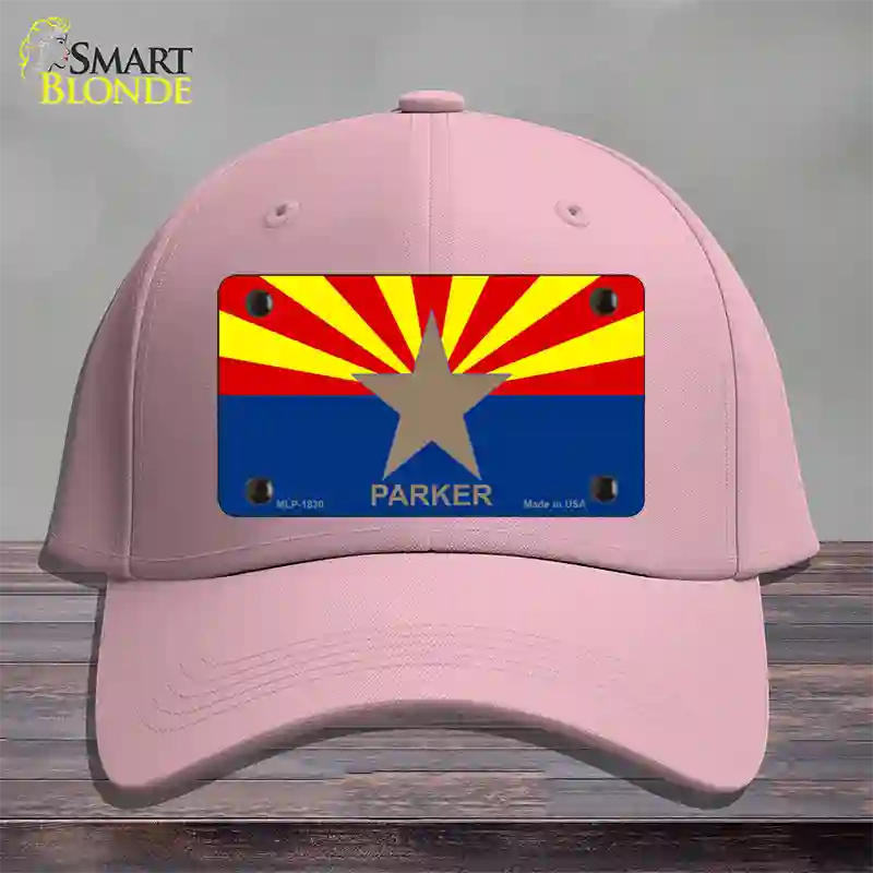 Parker Arizona State Flag Novelty License Plate Hat Cotton / Pink