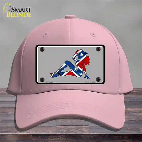 Confederate Flag Mud Flap Girl Novelty License Plate Hat Cotton / Pink