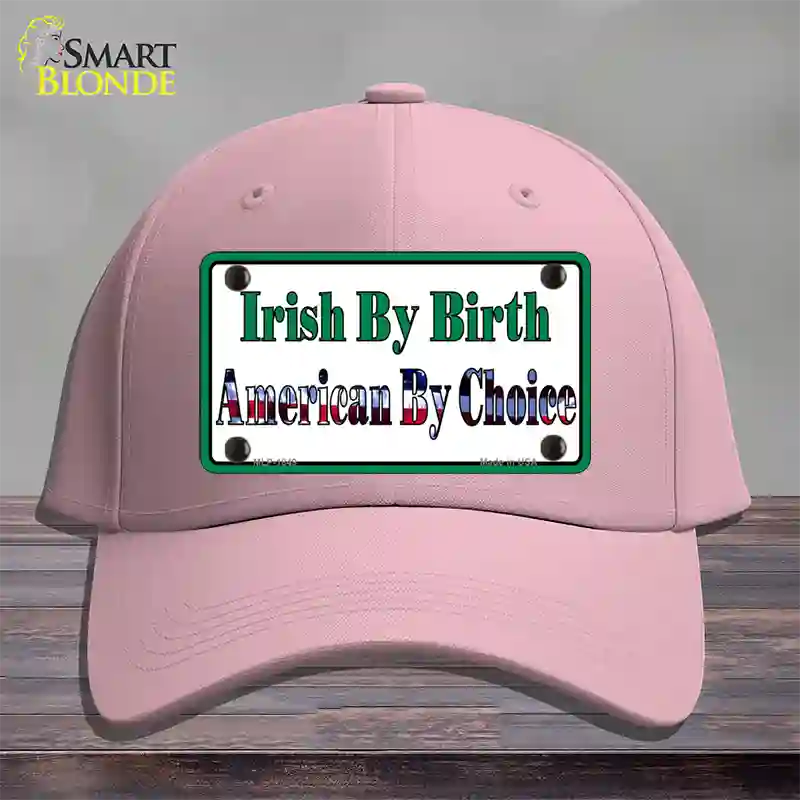 Irish By Birth Novelty License Plate Hat Cotton / Pink