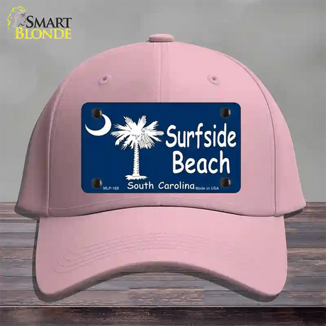 Surf Side Beach Novelty License Plate Hat Cotton / Pink