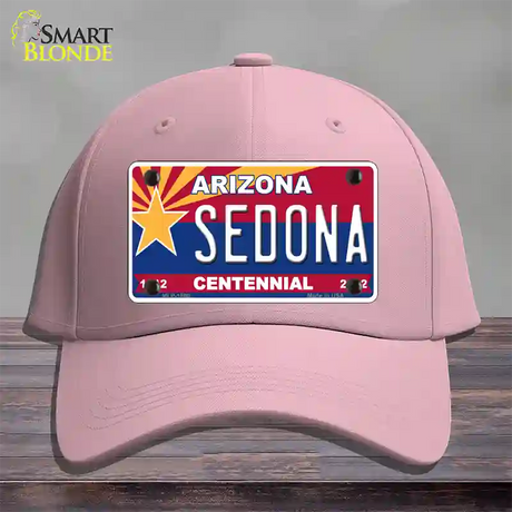 Arizona Centennial Sedona Novelty License Plate Hat Cotton / Pink