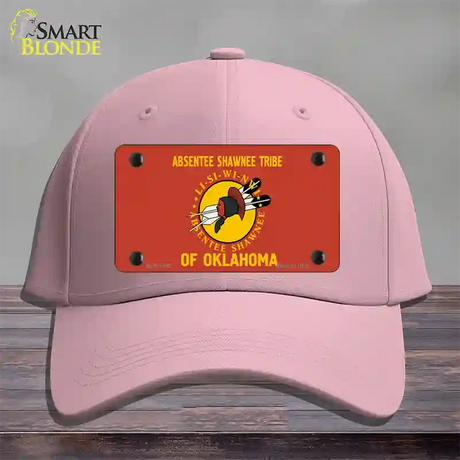 Absentee Shawnee Tribe Flag Novelty License Plate Hat Cotton / Pink