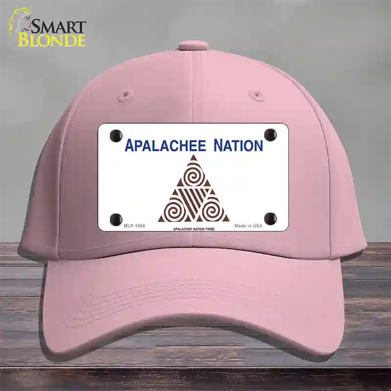 Apalachee Nation Flag Novelty License Plate Hat Cotton / Pink