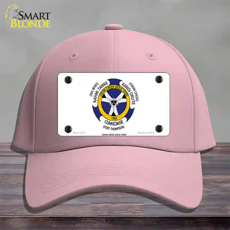 Crow Creek Sioux Tribe Flag Novelty License Plate Hat Cotton / Pink