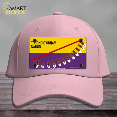 Tohono Oodham Flag Novelty License Plate Hat Cotton / Pink