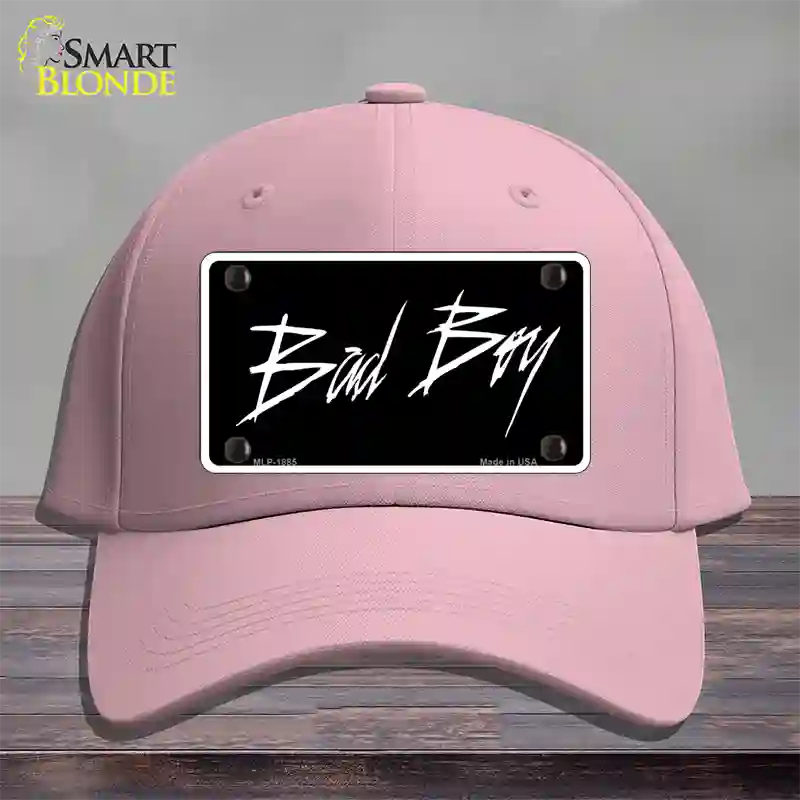 Bad Boy Black Novelty License Plate Hat Cotton / Pink