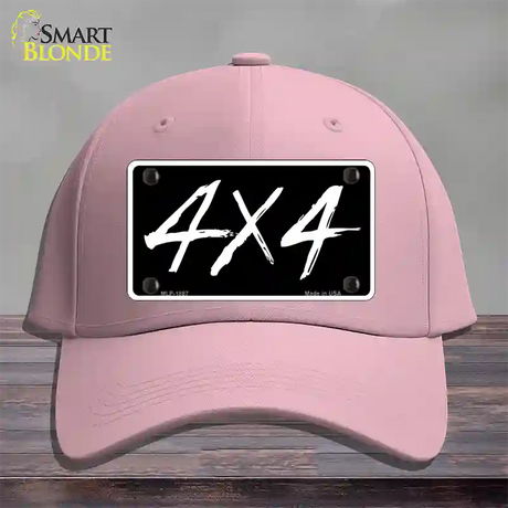 4x4 Novelty License Plate Hat Cotton / Pink