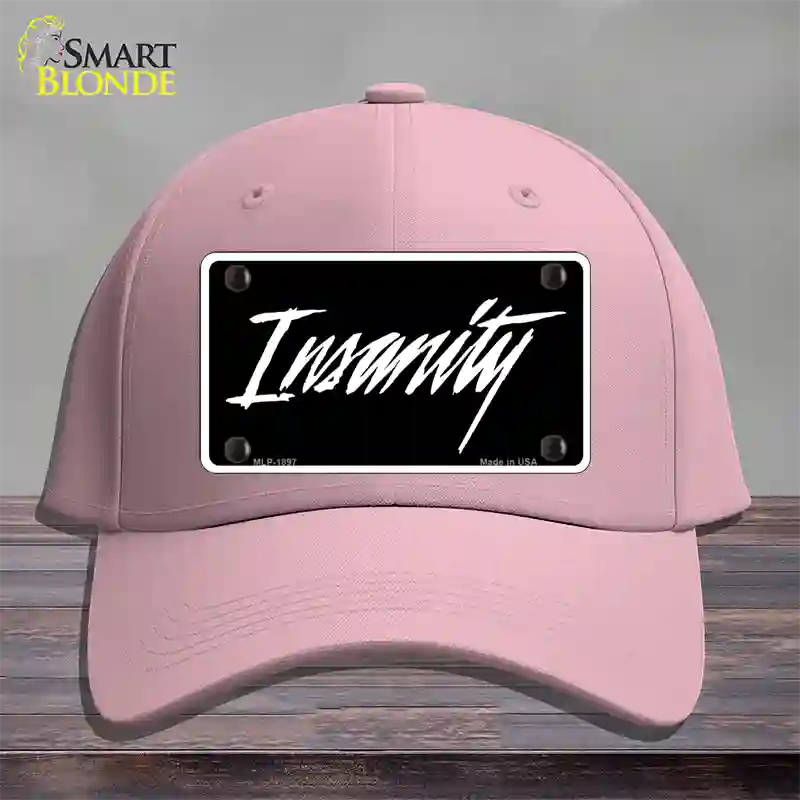 Insanity Novelty License Plate Hat Cotton / Pink