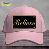 Believe Novelty License Plate Hat Cotton / Pink