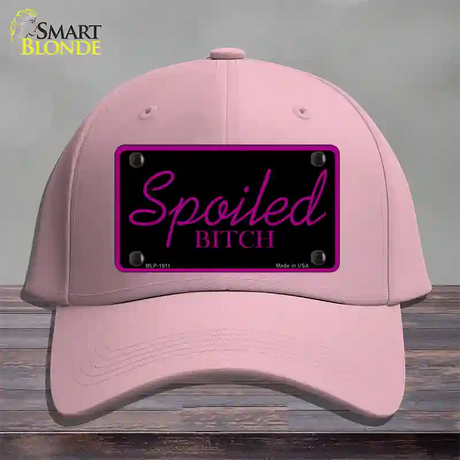 Spoiled Bitch Novelty License Plate Hat Cotton / Pink