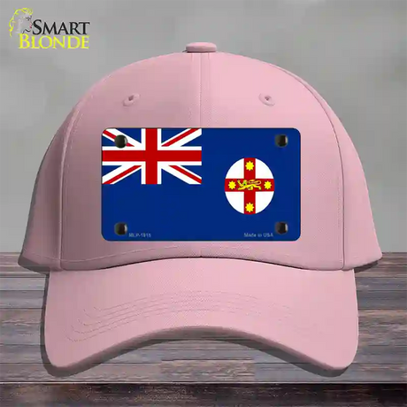 New South Wales Flag Novelty License Plate Hat Cotton / Pink