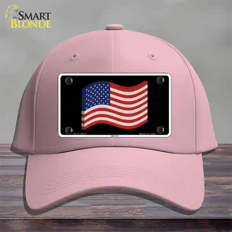 USA 3-D Flag Novelty License Plate Hat Cotton / Pink