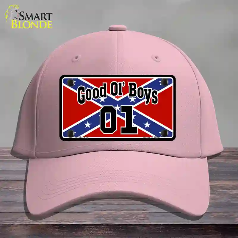 Good Ol Boys Confederate Flag Novelty License Plate Hat Cotton / Pink