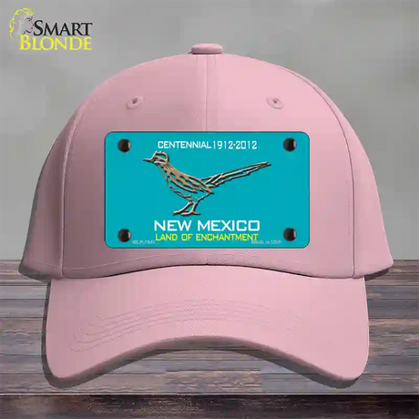 Road Runner Teal New Mexico Novelty License Plate Hat Cotton / Pink